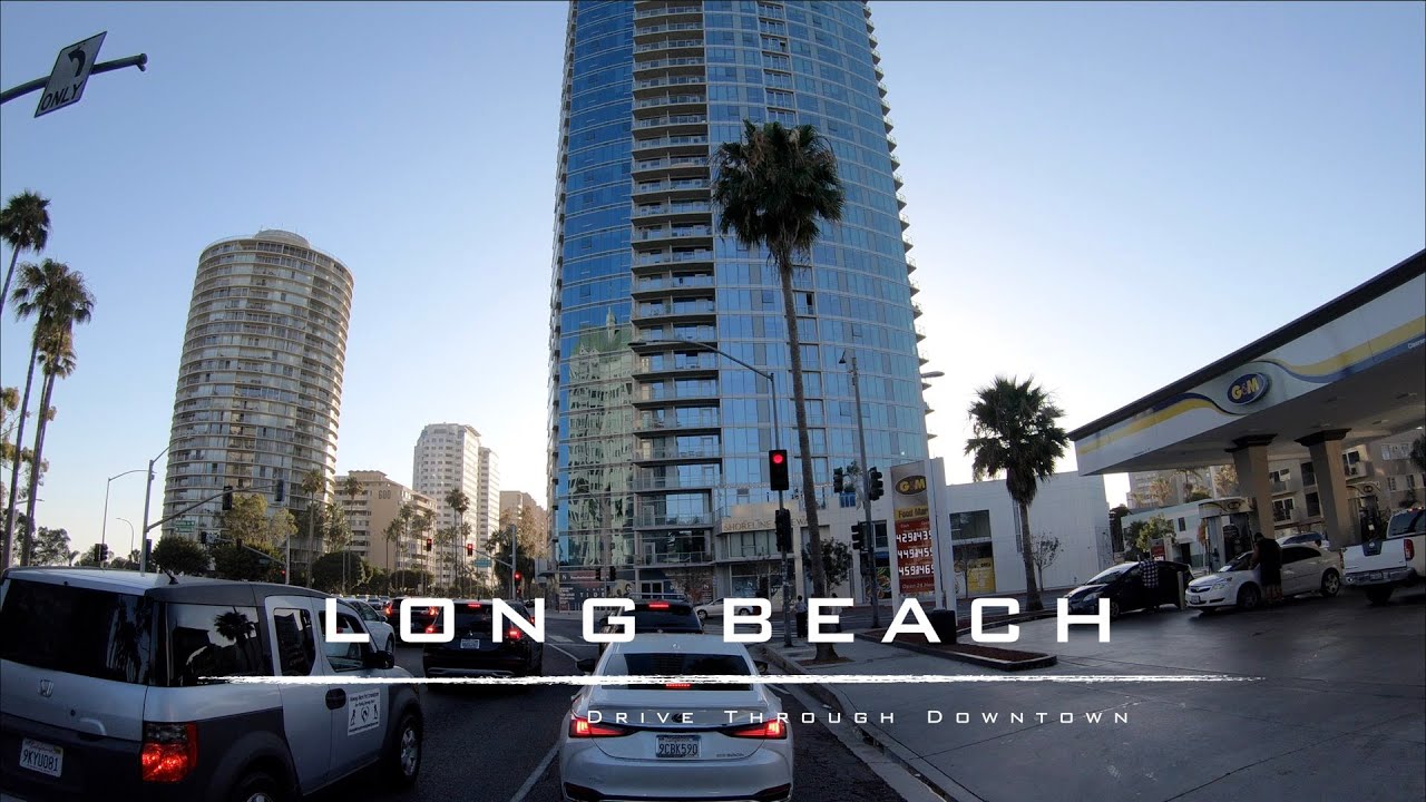 Driving Long Beach, California | 4K Street View Car Tour