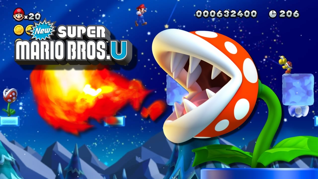 New Super Mario Bros. U - Layer-Cake Desert-Ice Block - Piranha Plants on Ice - 100% Walkthrough