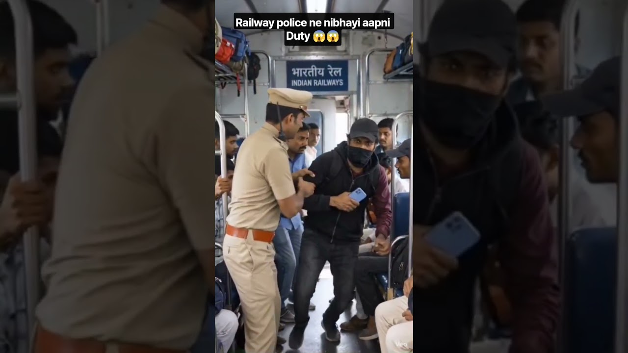 Railway police ne nibhayi aapni Duty 😱😱 #train #railwaystory #indianrailways #youtubeshorts