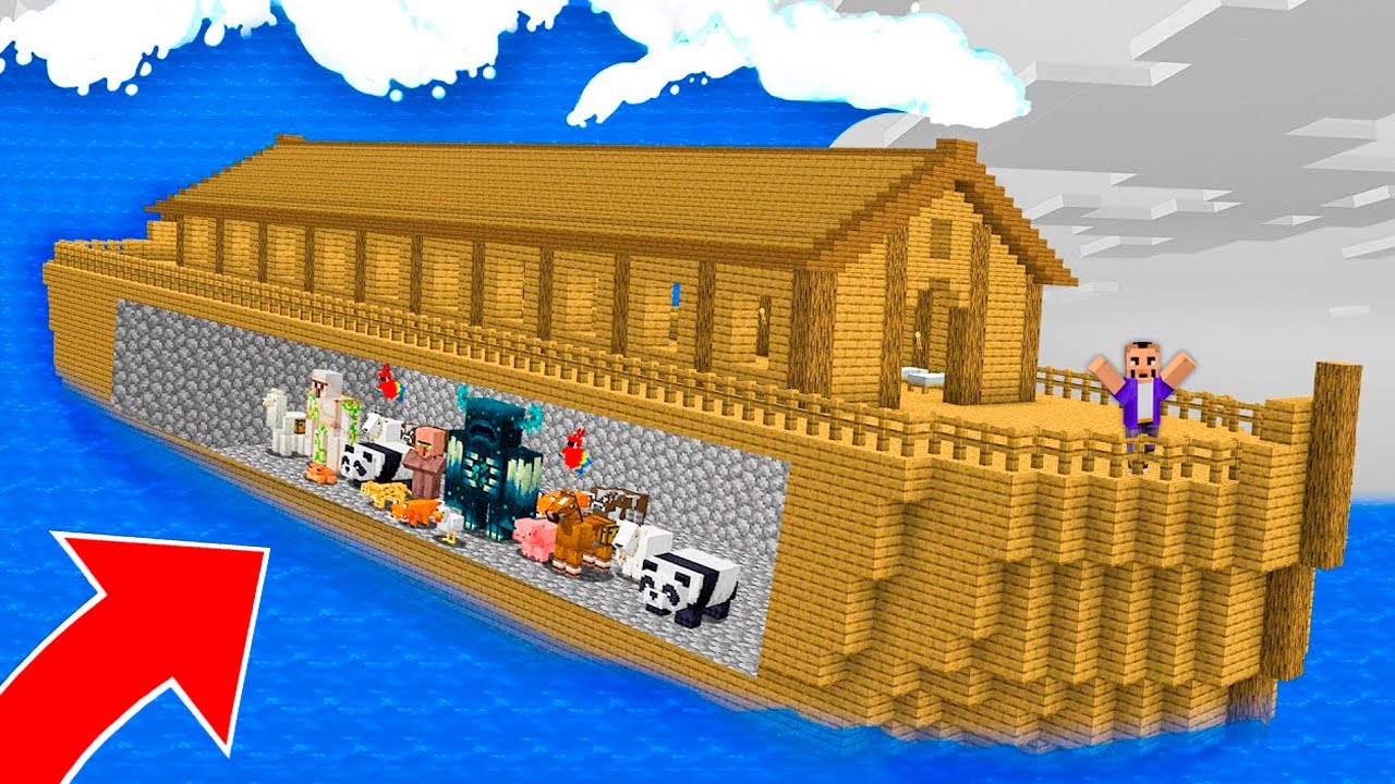 Constru&iacute; un ARCA DE NO&Eacute; para SALVAR a LOS ANIMALES en MINECRAFT!