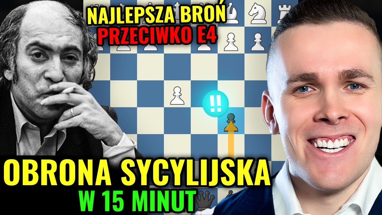 OBRONA SYCYLIJSKA - Debiuty szachowe w 15 minut! Szachy Dla Początkujących | Michał Kanarkiewicz