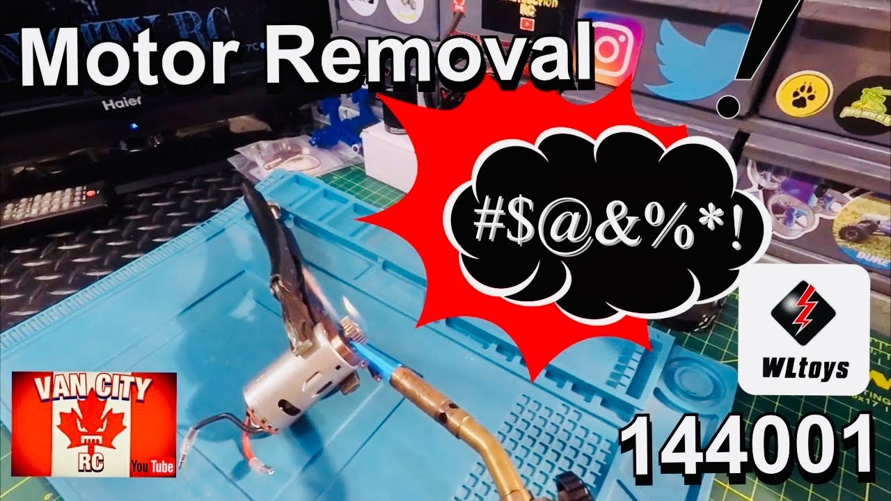 WLTOYS 144001 Motor Removal, Here's Where The Fun Starts Once I Get That Dam Pinion Gear Removed.