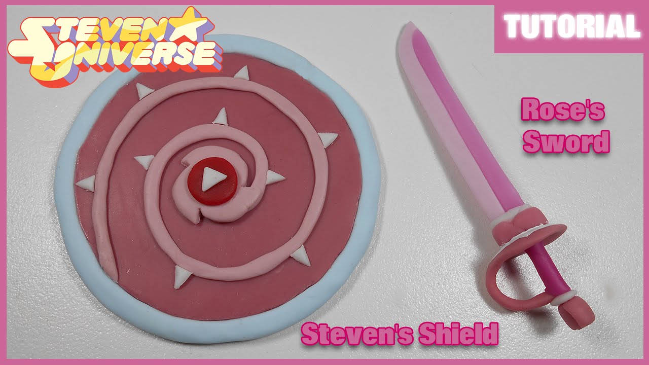 ✰ Steven's Shield & Rose's Sword Polymer Clay Tutorial ✰ Porcelana Fría