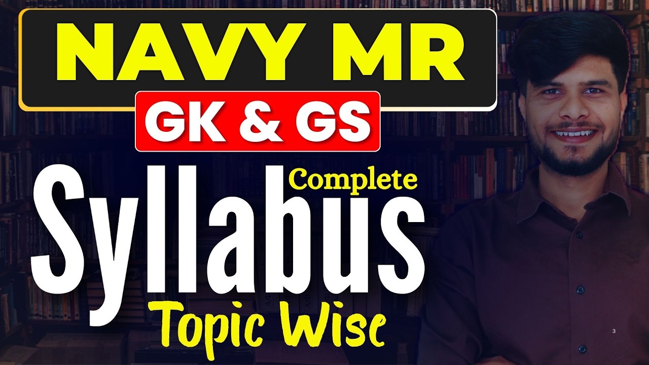 Navy MR GK GS Syllabus 2026 | Navy MR Syllabus 2026 | Navy MR New Vacancy 2026 | Navy MR GK GS