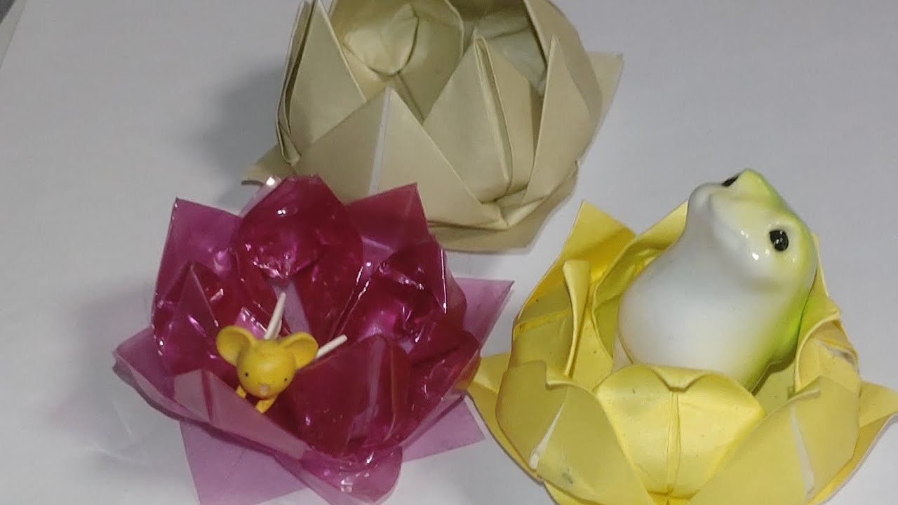 【折り紙】蓮の花  lotus flower【origami】