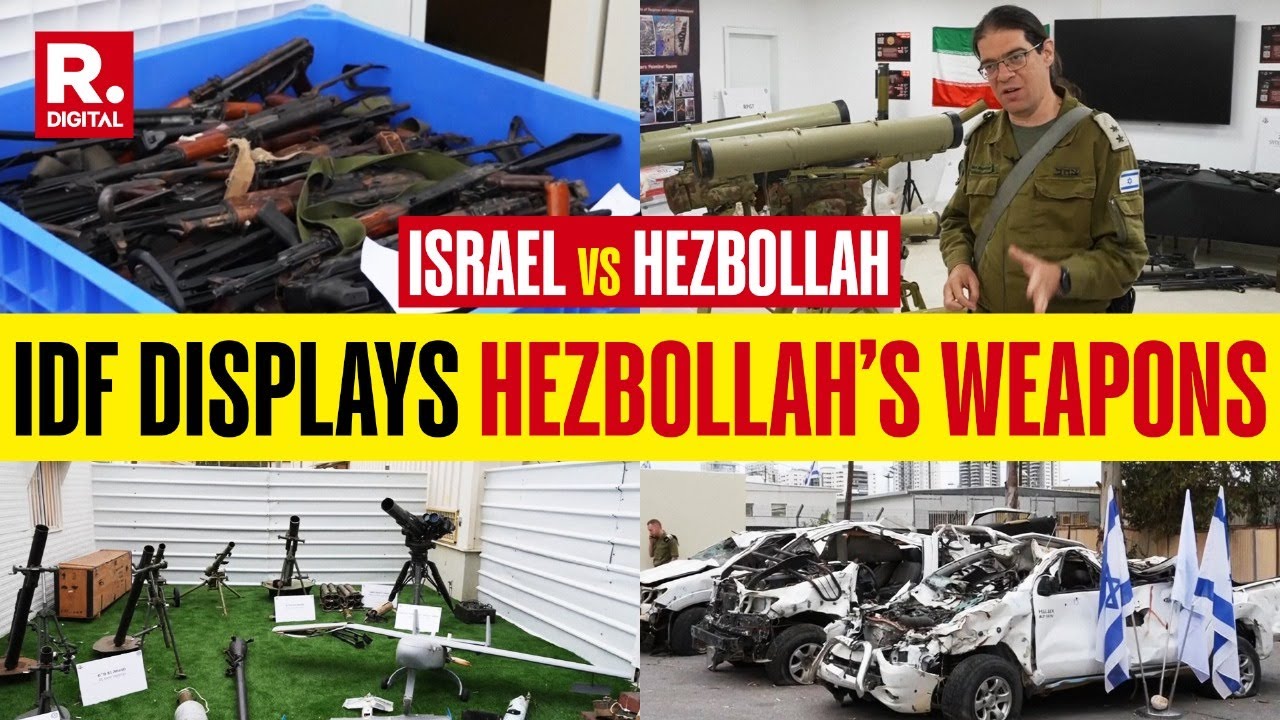 Israeli Military Displays Weapons And Equipments Used By Hezbollah, Found In Southern Lebanon