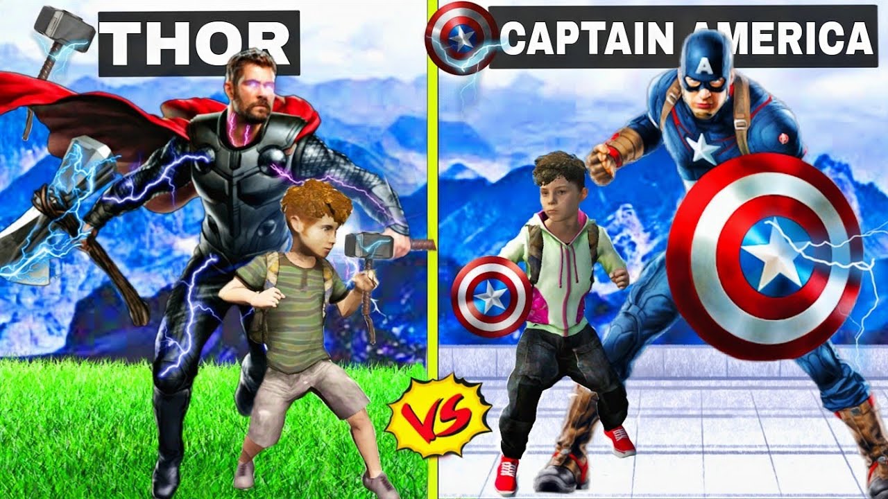 THOR Family vs CAPTAIN AMERICA Family in GTA 5
