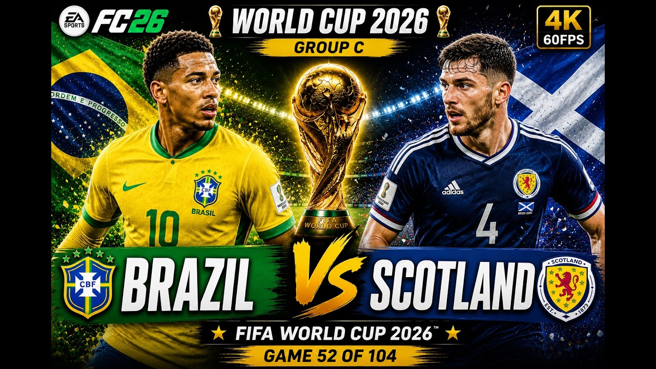 EA FC 26 | Brazil v Scotland | Group C | World Cup 2026 Simulation |[4K60FPS]