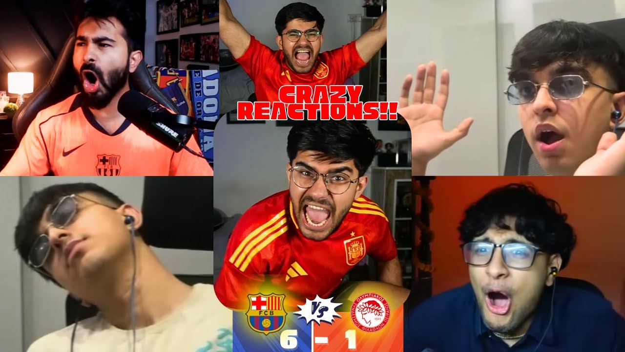 Crying REAL MADRID Fans and Happy BARCA Fans Reaction to BARCELONA 6-1 OLYMPIACOS | UCL