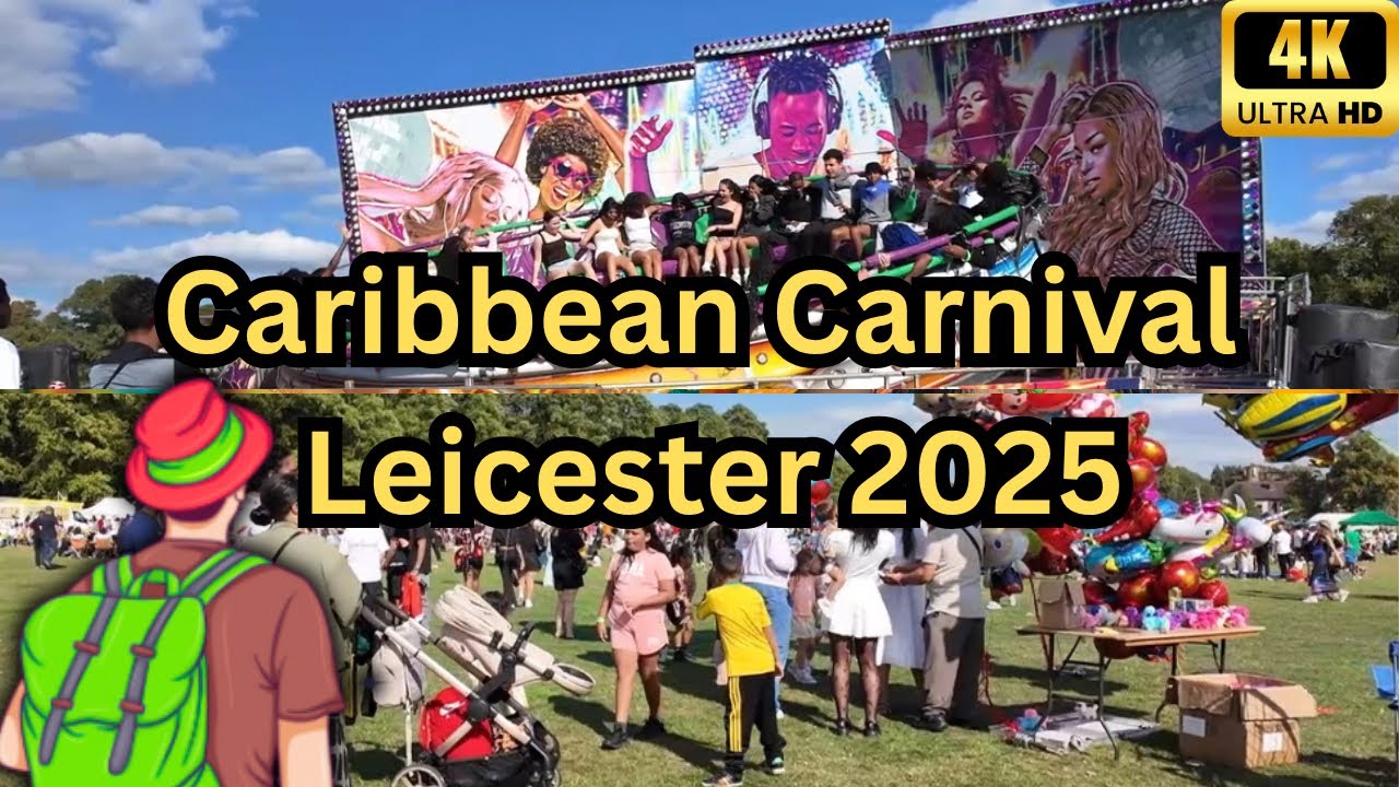 Leicester Caribbean Carnival 2025 | Victoria Park | Walking Tour | Whisper Walks | 4K |