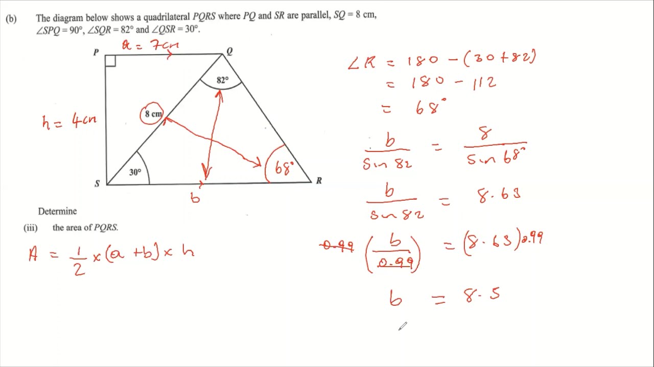 GEOMETRY, MESUREMENT AND TRIGONOMETRY (CSEC PAST PAPER QUESTIONS) - Timoy White
