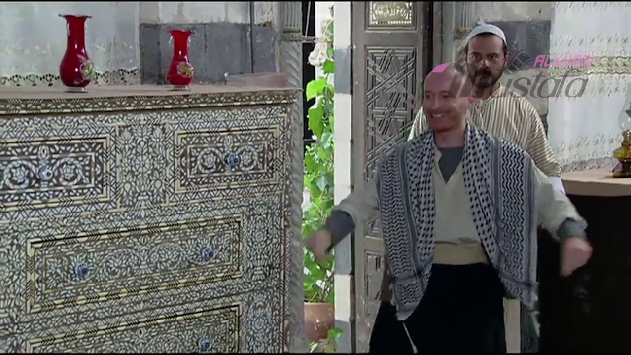 أجمل مرة يغني النمس هلا والله ويرقص ويدبك أمام مأمون بيك , مسلسل باب الحارة  الحلقة 21 مشهد 2