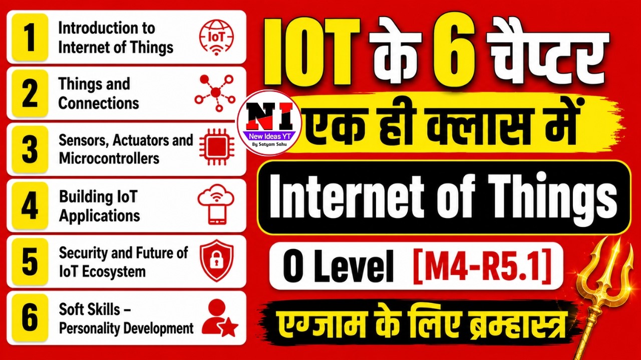 NIELIT O Level IoT (M4-R5.1) Full Syllabus Marathon | All 6 Chapters + Important MCQs