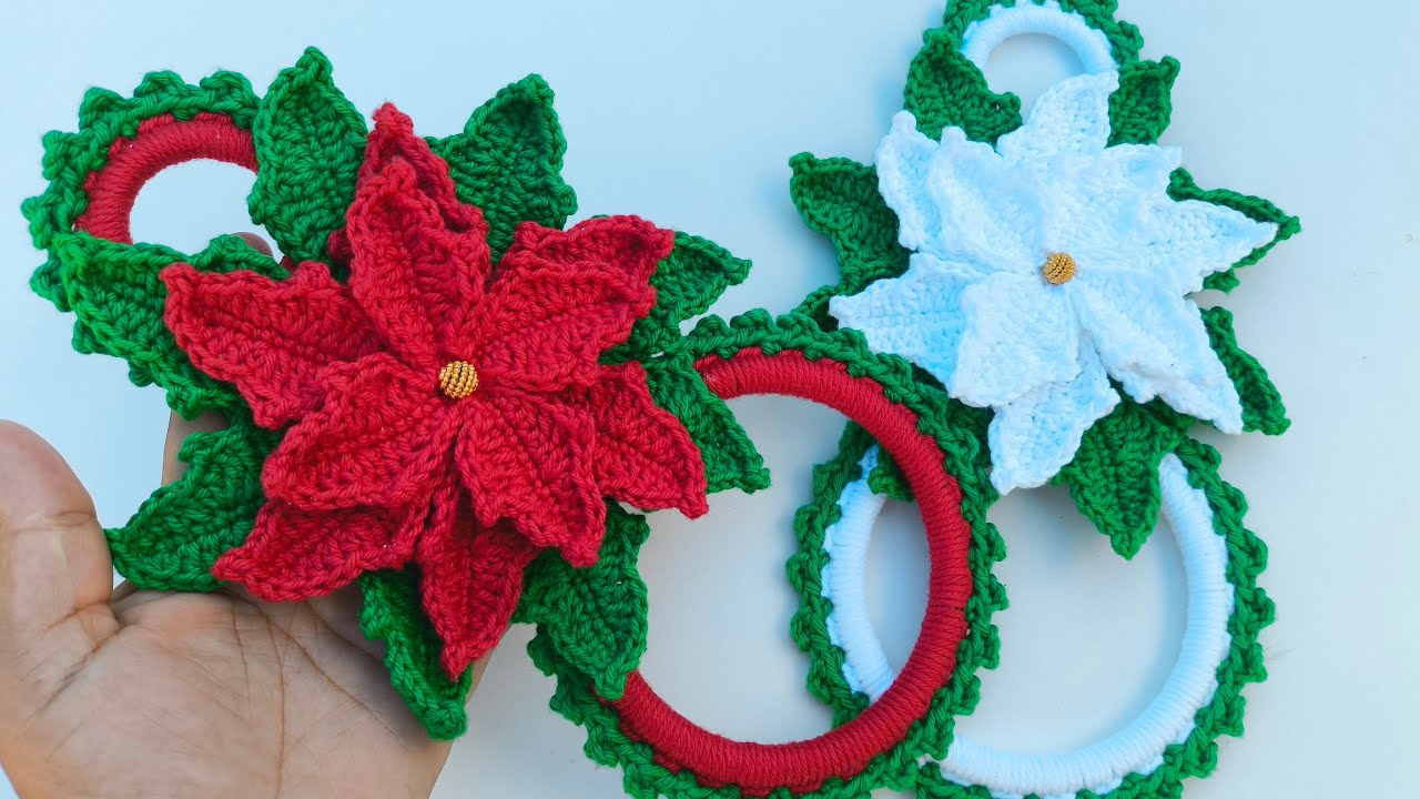 PORTA PANO DE PRATO NATALINO EM CROCHÊ