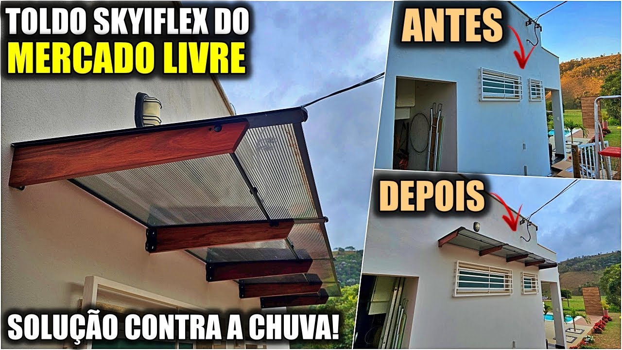 INSTALEI O TOLDO DE POLICARBONATO SKYIFLEX! Bonito e bom? PRIMEIRAS IMPRESSÕES, REVIEW E DICAS.