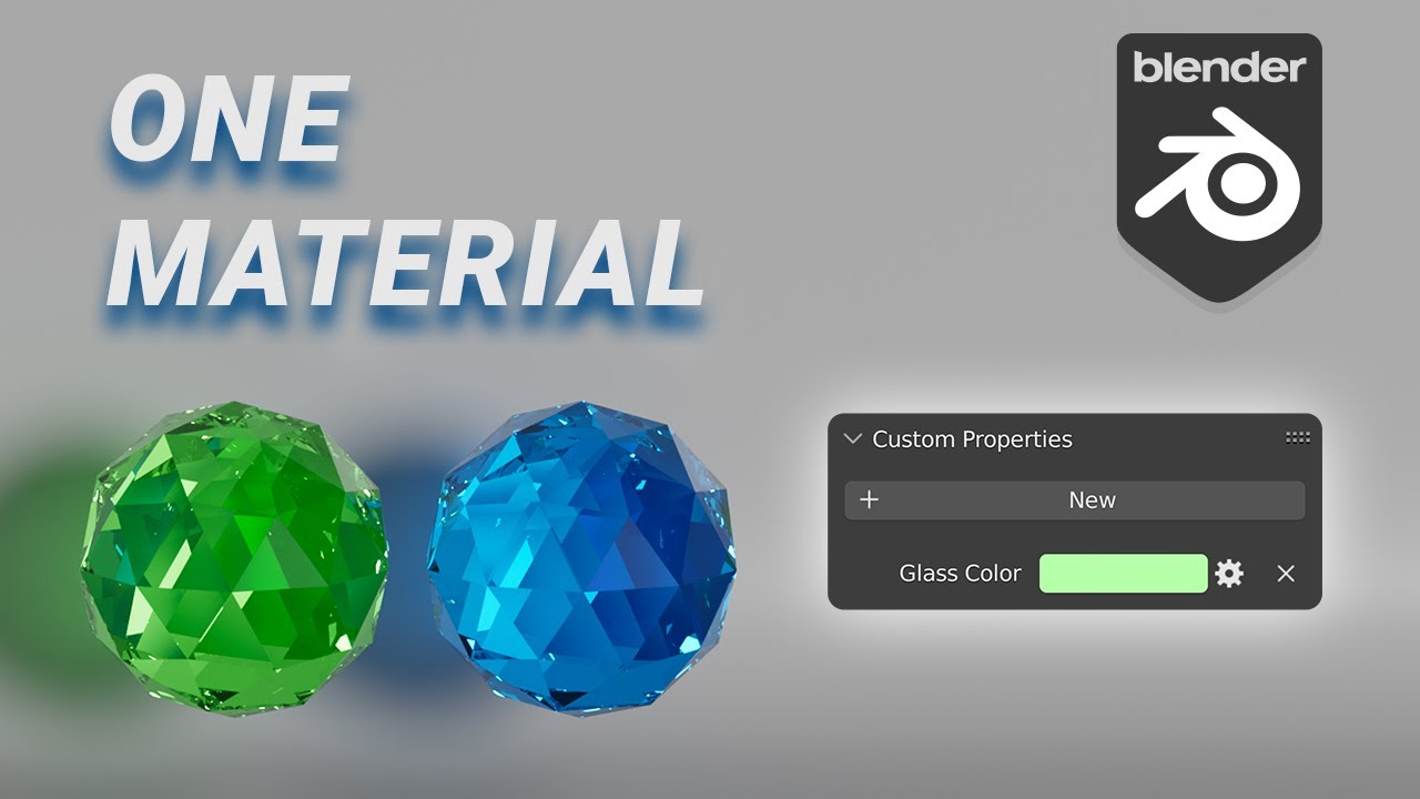 Use Fewer Materials with Custom Properties — Blender Tutorial