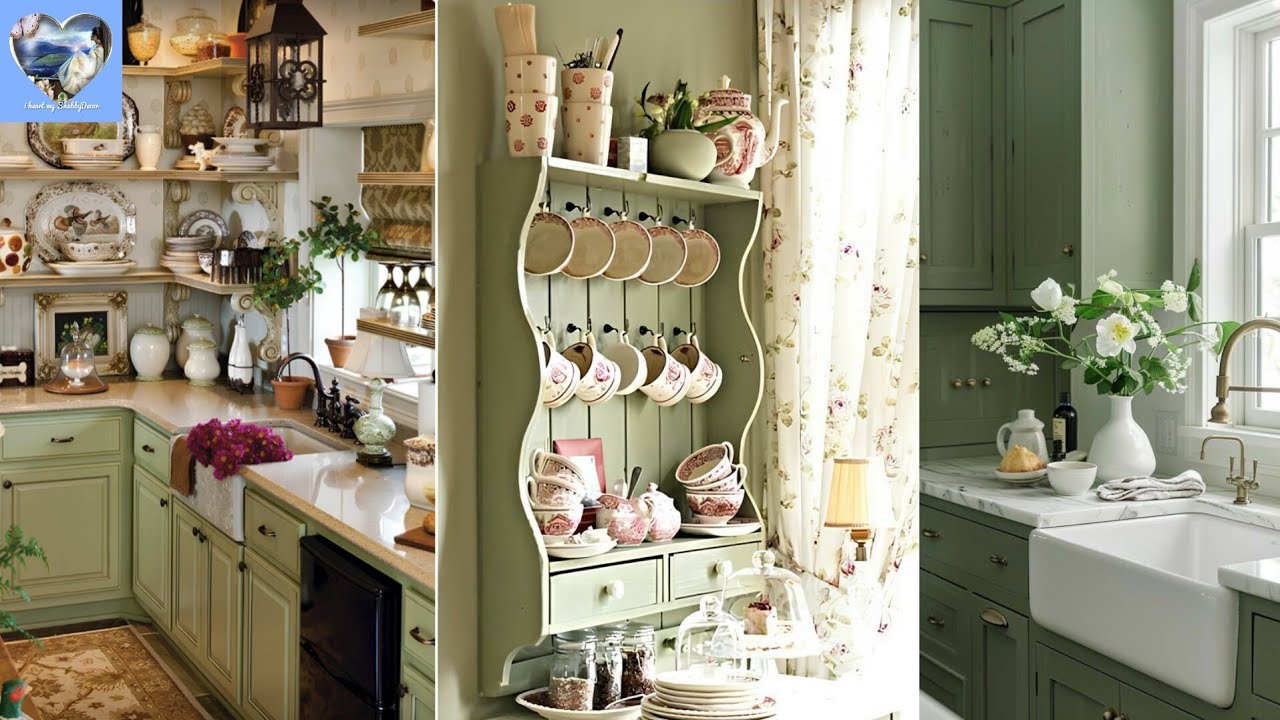 CLASSIC GREEN & WHITE KITCHEN: Crafting & Creating a Tranquil Kitchen /Home Decor Ideas to Inspire
