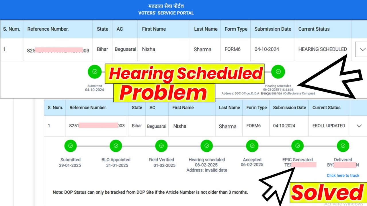 Hearing Scheduled in Voter ID Card | Voter Card Hearing Documents | What Does Hearing Mean?