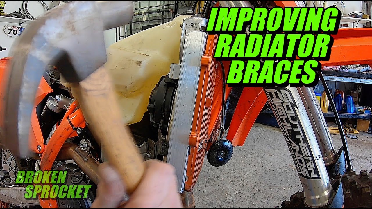 Making Radiator Braces Stronger. Dirt bike radiator protection.