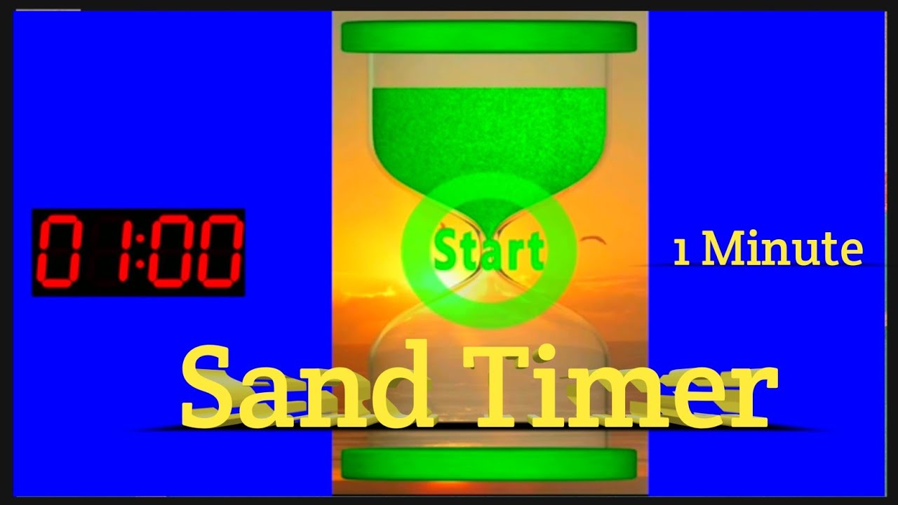1 Minute Sand Timer with Music | 1 Minute Sand Clock Countdown Timer