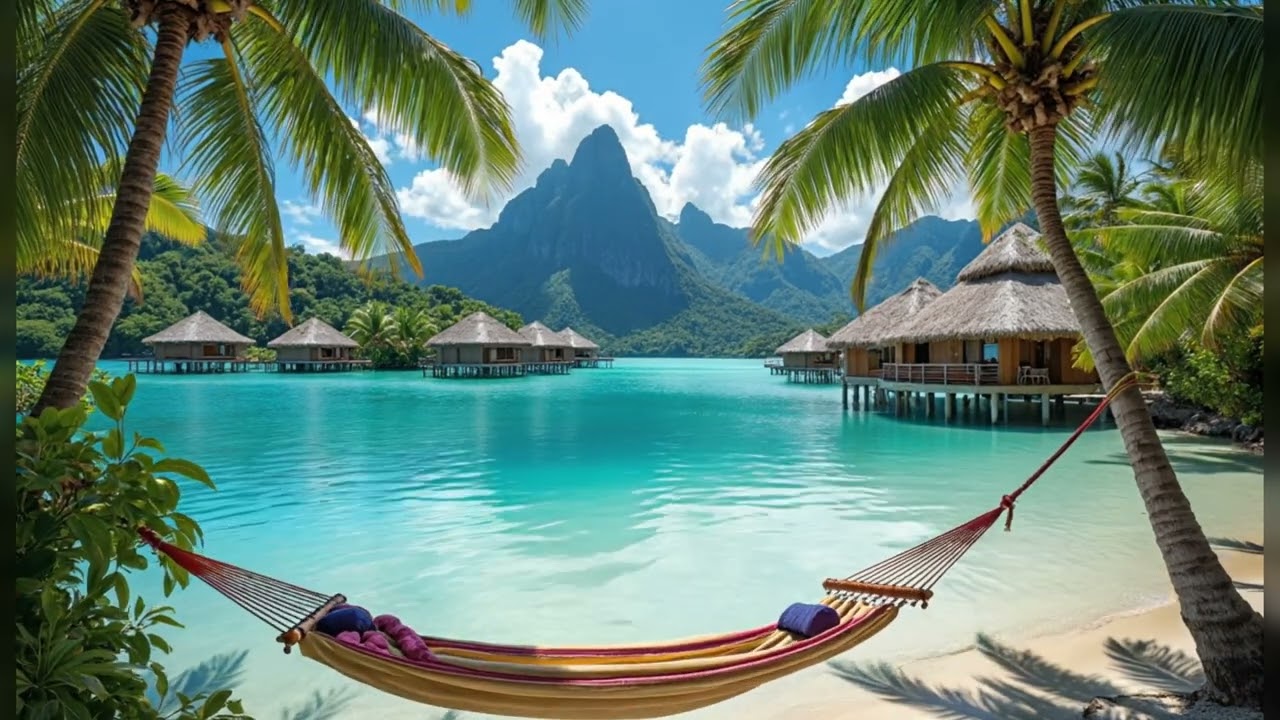 🌴Tropical Beach Ambience – Relaxing Ocean Sounds for Sleep, Focus & Stress Relief | 4K Nature