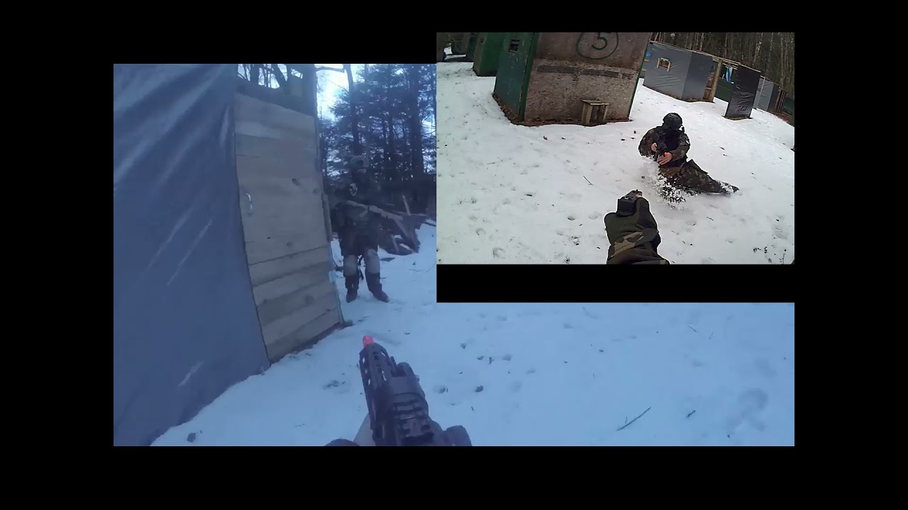 *AIRSOFT*  -  Sqwilly / Rebel Faceoff  -  Dual Screen