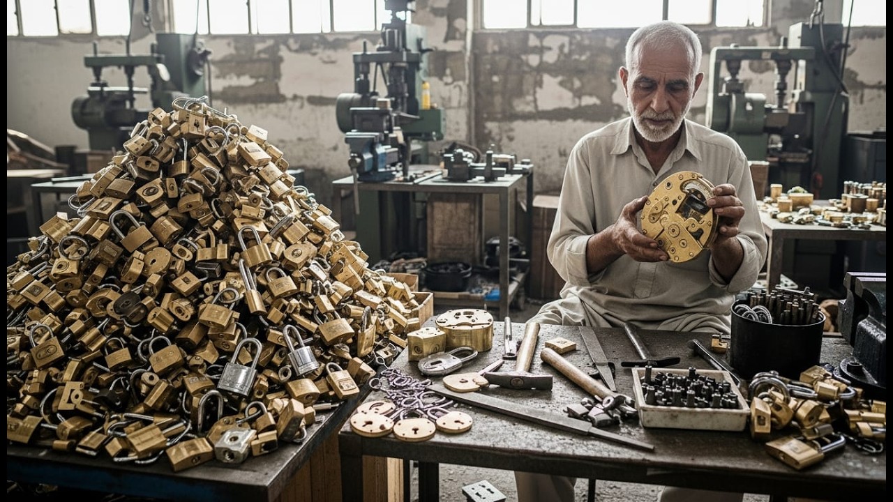 Hundreds of Wonderful Old Door Handmade Padlock Making Yearly! Heavy Duty Locks  Production Process