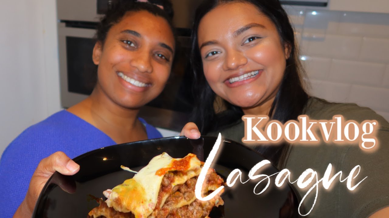 KOOKVLOG MET LATOYA | LEKKERE LASAGNE!! | Stacy Sadhoe