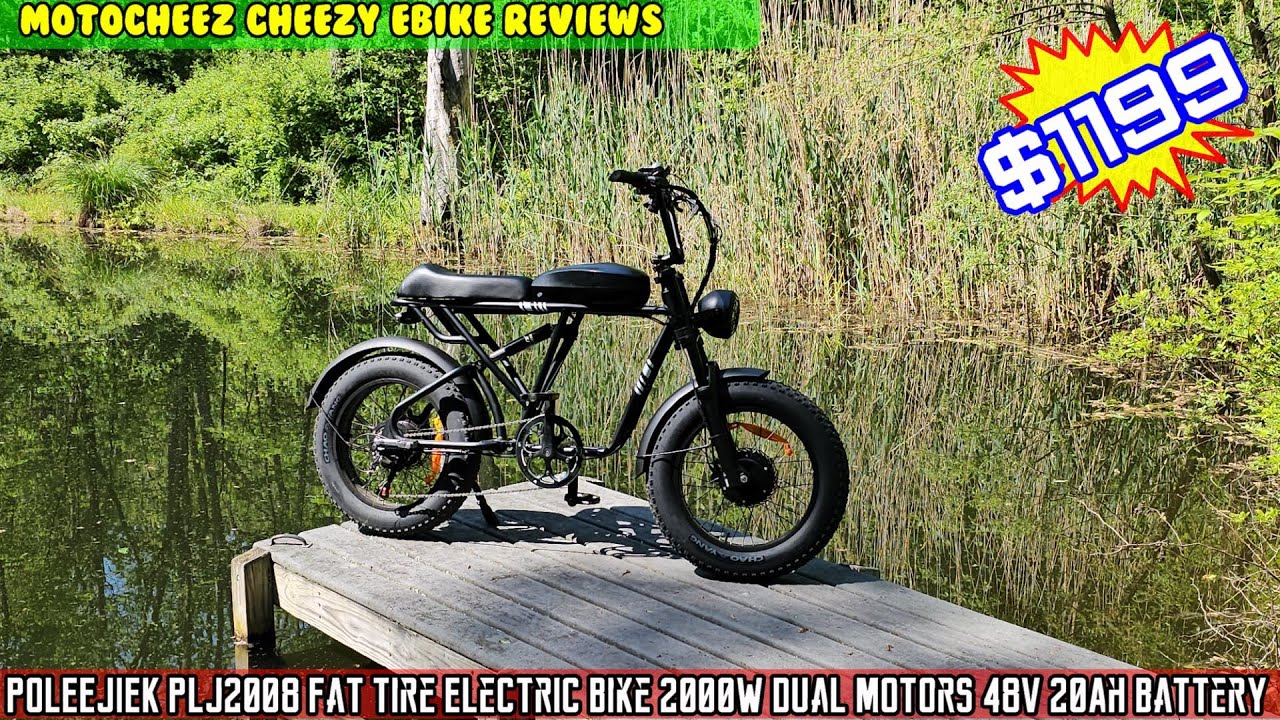 32MPH Dual 1000W Drives POLEEJIEK PLJ2008 Fat Tire Electric Bike 48V 20Ah Battery