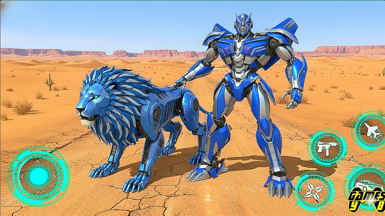 Lion Car Robot Transformers City Battle Game 2026 Part 6 - Android Gameplay