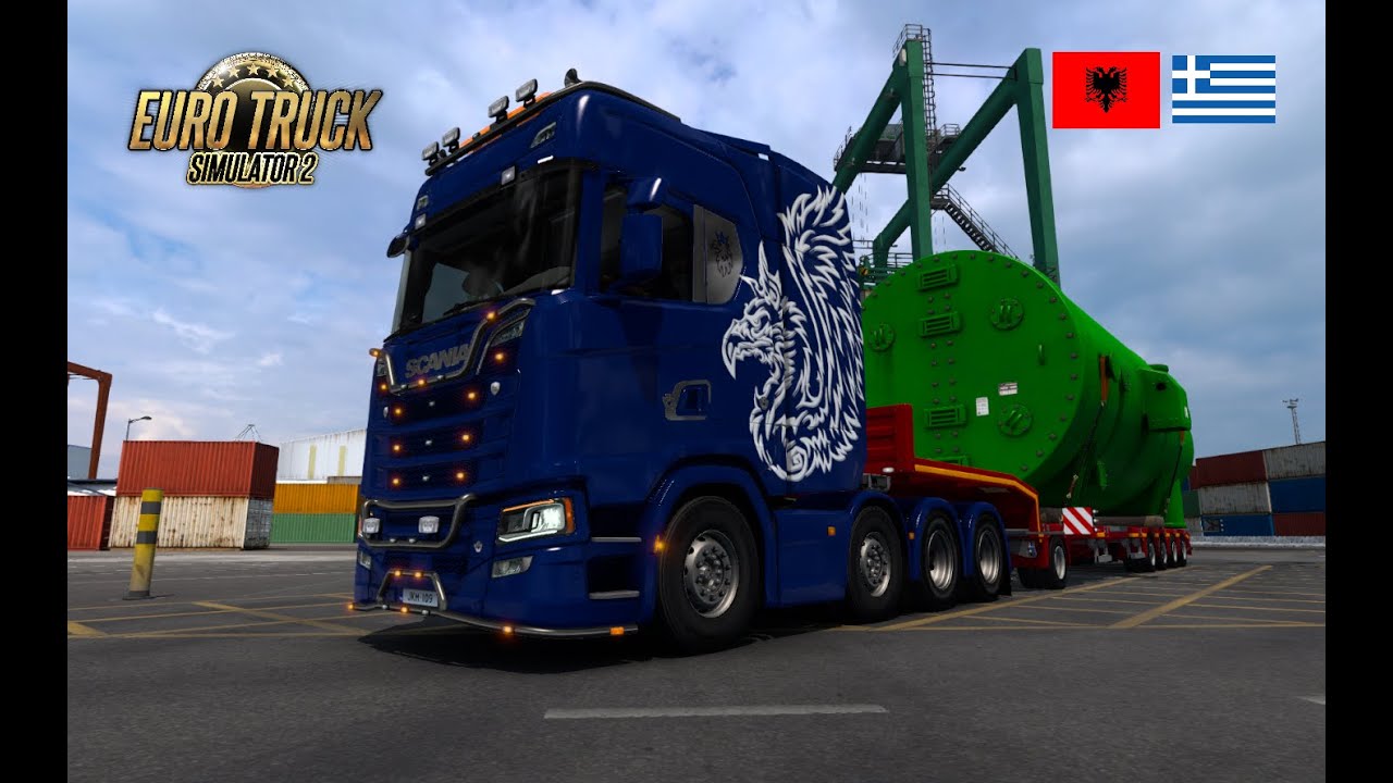 ETS2 Most Difficult Special Transport from Ioannina Greece to Vlorë Albania.