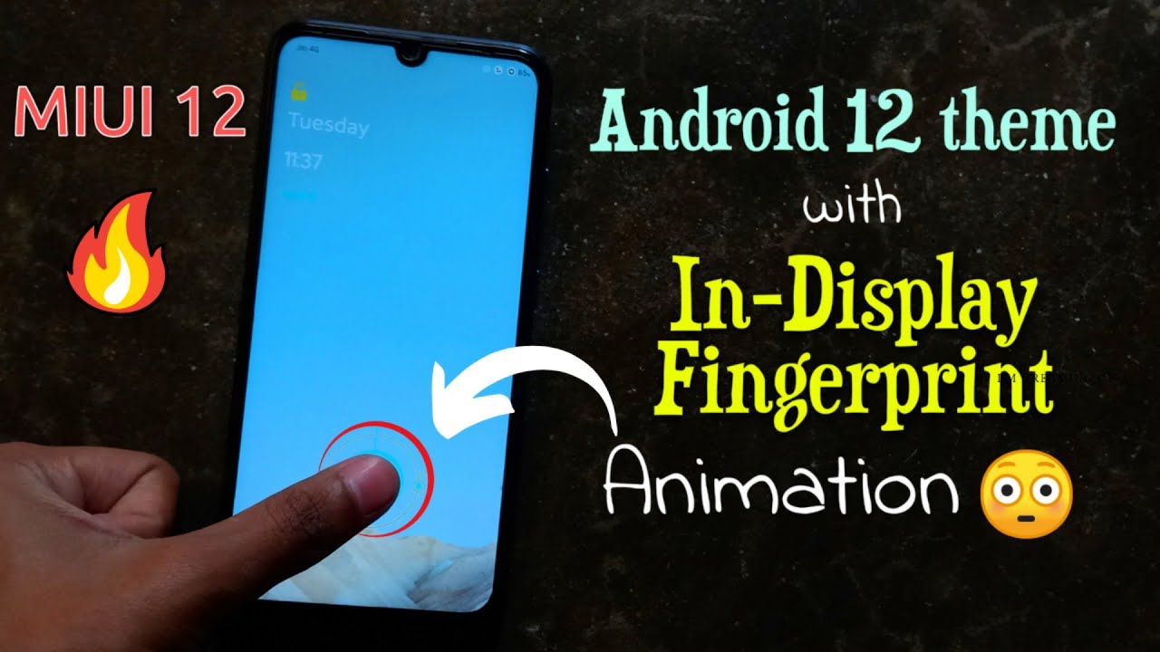 MIUI Best Android 12 Theme with In Display Fingerprint Animation | In Display Fingerprint Animation