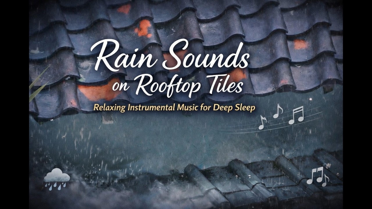Rain Sounds on Rooftop Tiles – Relaxing Instrumental Music for Deep Sleep