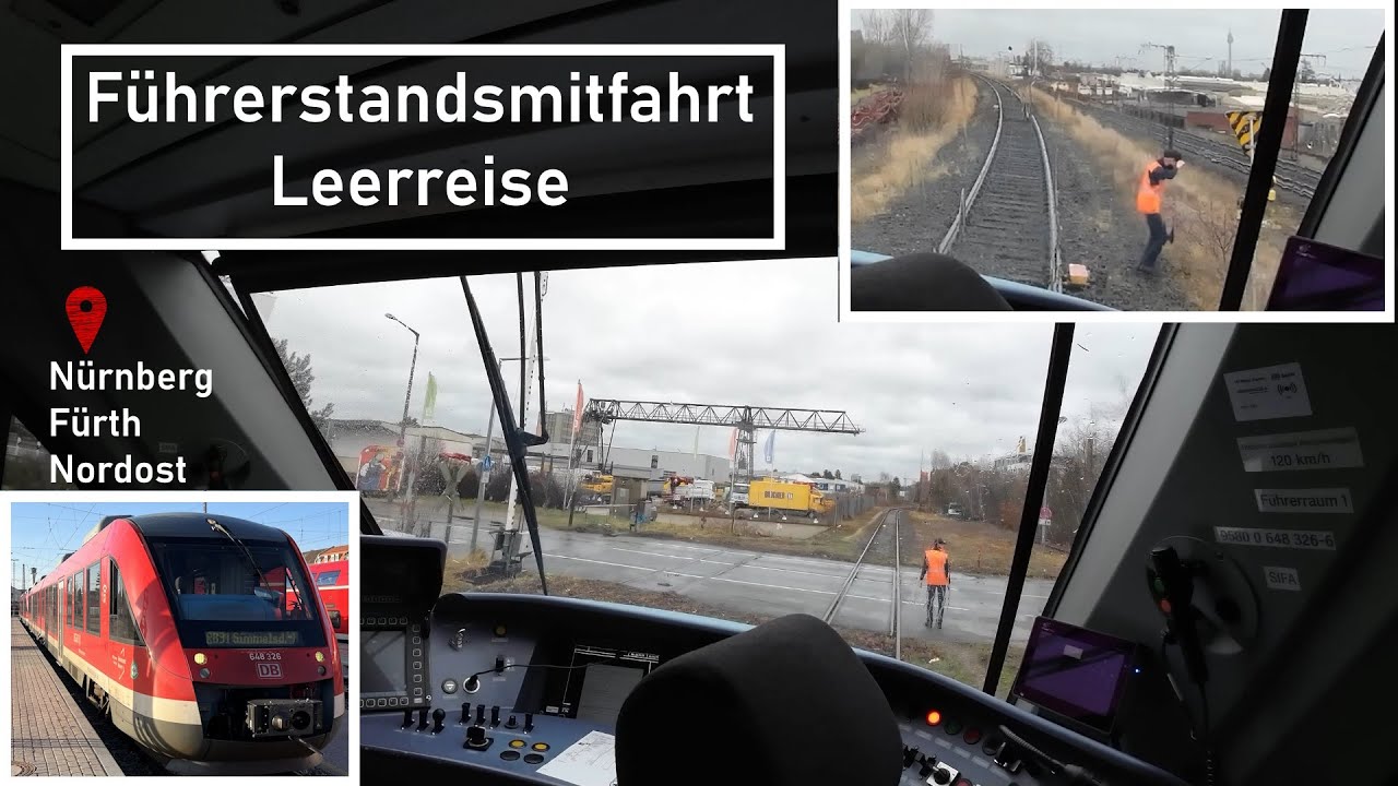 Führerstandsmitfahrt/Leerfahrt Nürnberg Hauptgüterbahnhof über Fürth nach Nürnberg Nordost, Ringbahn
