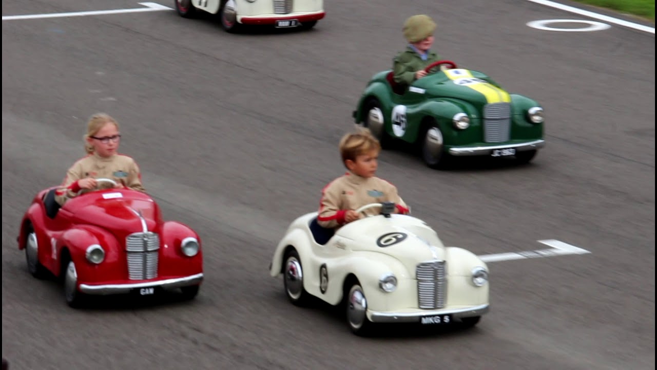 Children's pedal car race at Goodwood Revival.