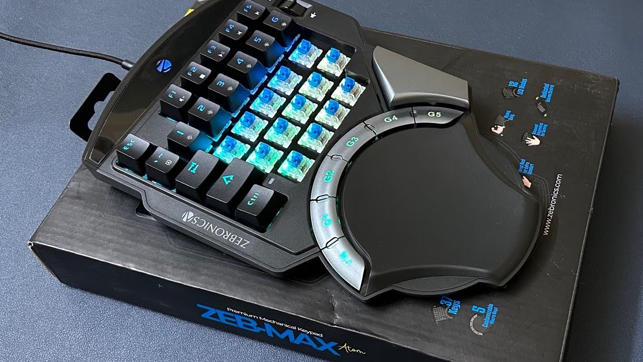 The Smallest Gaming Keyboard | Zebronics Zeb Max Atom RGB One Handed Mechanical Keyboard Unboxing