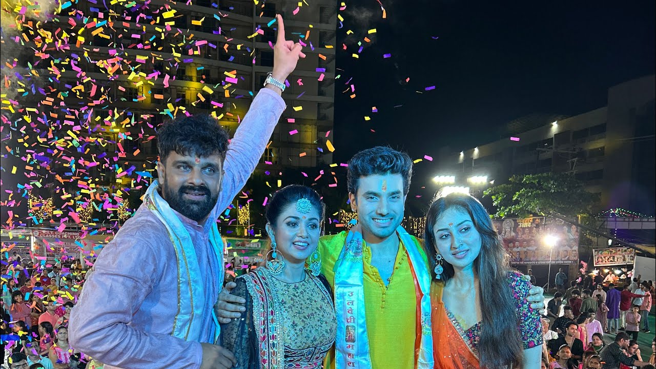 Tanvi Dogra , Anchal Sahu And Ankur Verma At ShivSangharsh Pratishtan Navratri Utsav 😍❤️2024