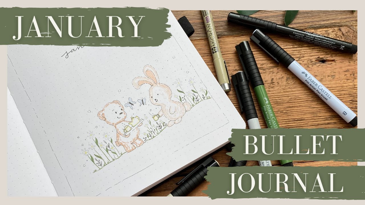 Оформление bullet journal на январь 2021 / Планируйте со мной / Планирую январь / Оформление ежед...