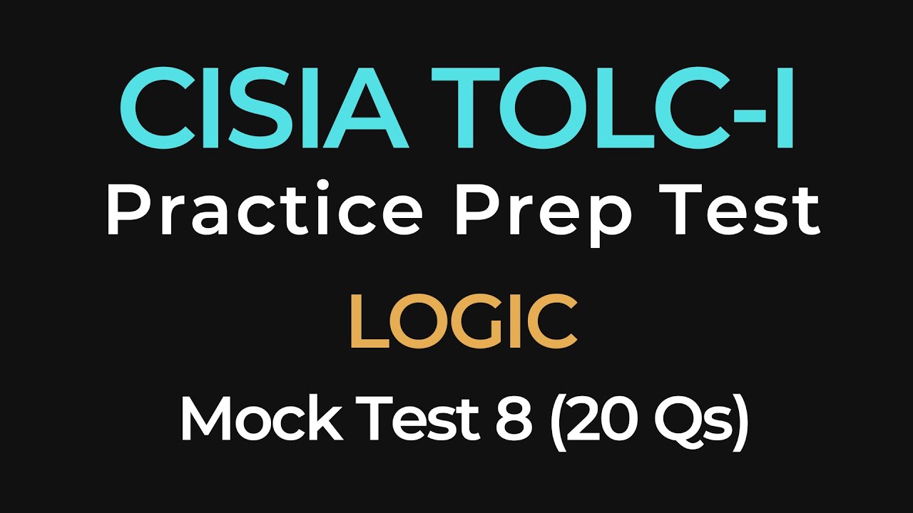 CISIA TOLC-I Logic Practice Exam 08 | Full-Length 20 Practice Questions & Answers