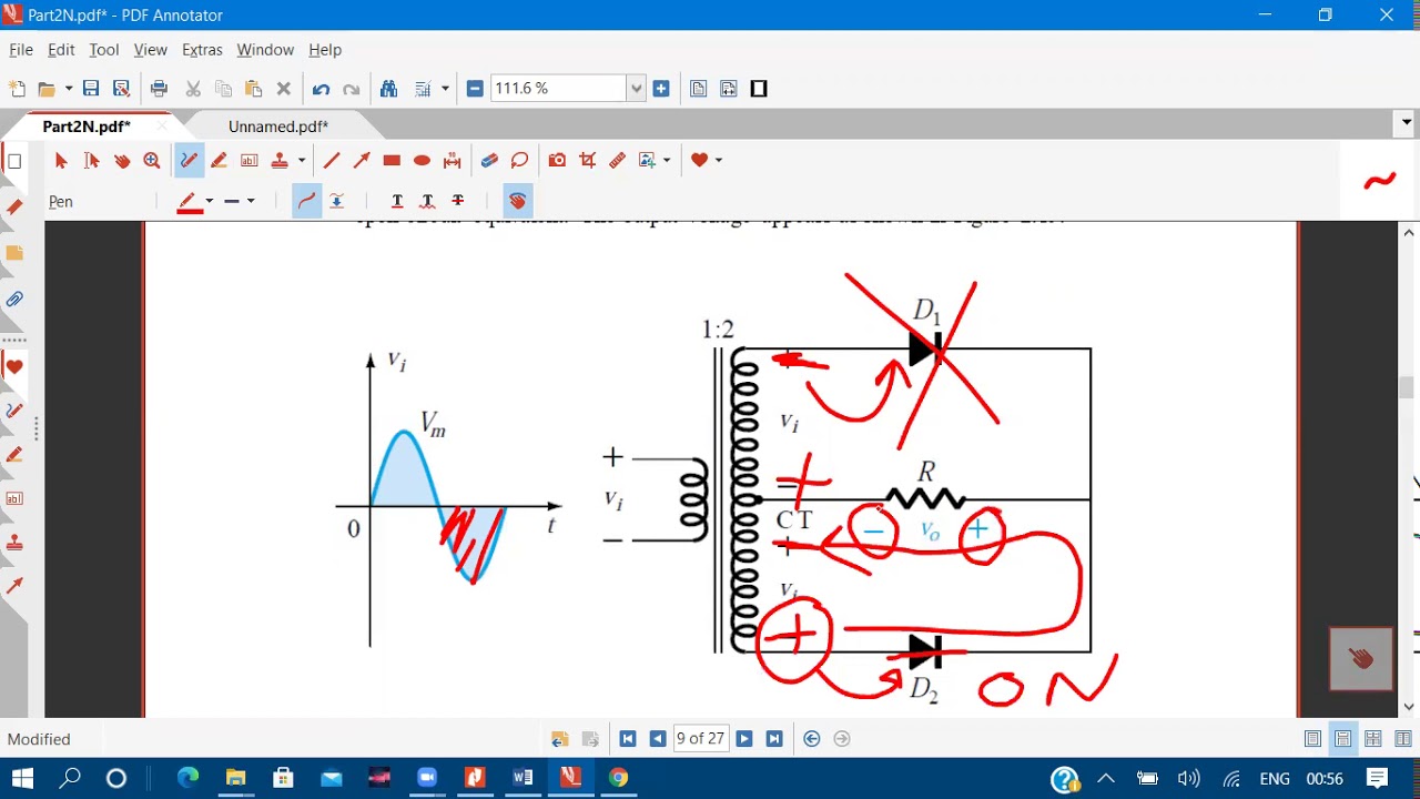 Full Wave Centre Tap Transformer