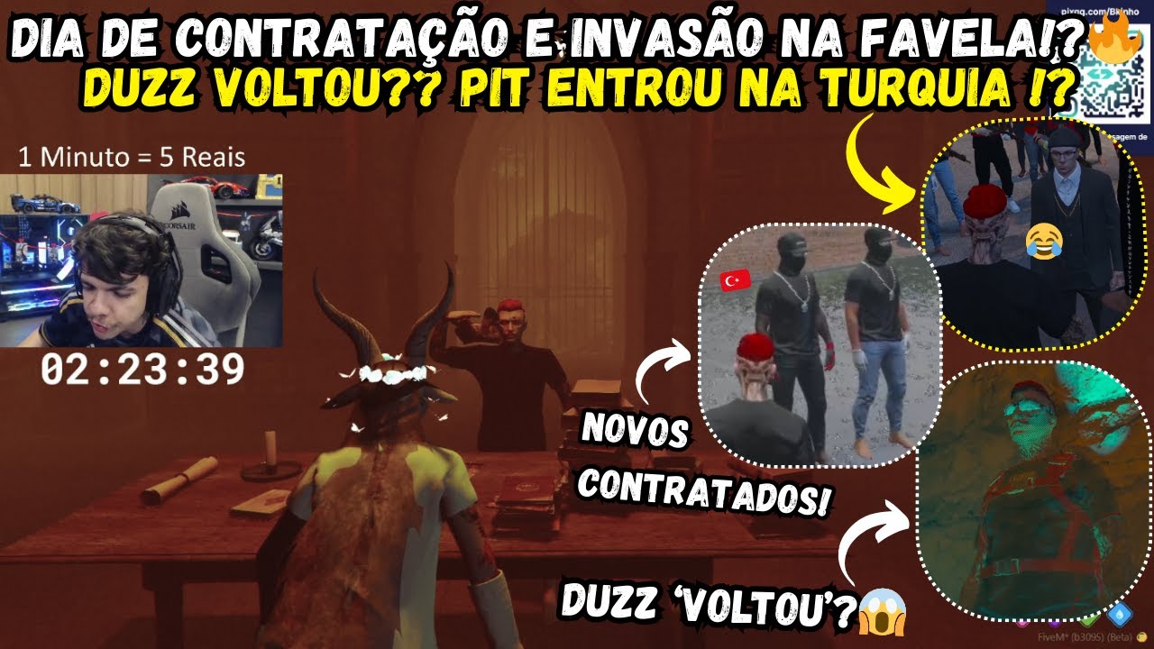 DIA DE CONTRATAÇÃO E 'INVASÃO' NA FAVELA! 🤣 | BK CONSEGUIU TRAZER O DUZZ DE VOLTA!? 😱 | GTA RP