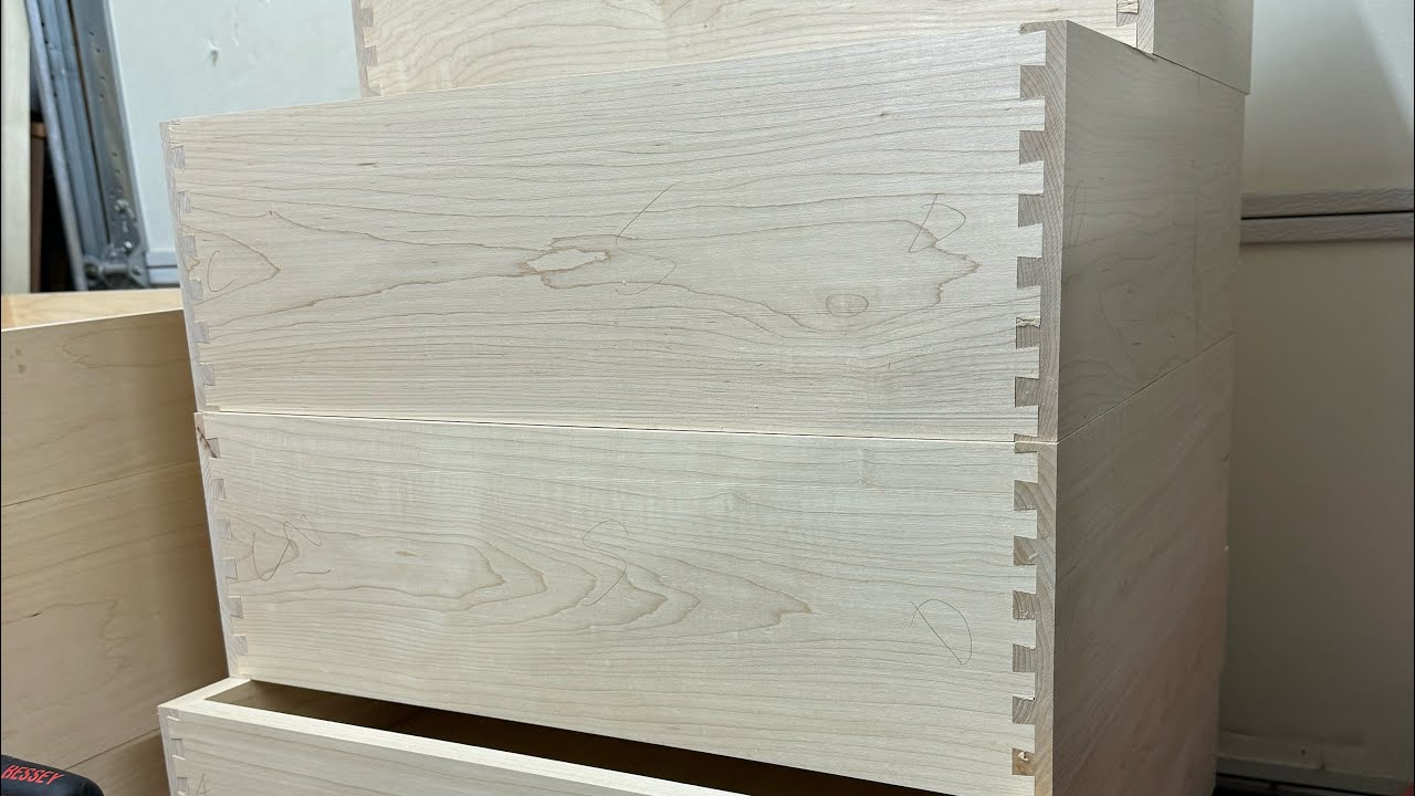 Dovetail Drawers / Porter Cable Dovetail Jig / Half Blind Dovetails / Custom Kitchen Drawers