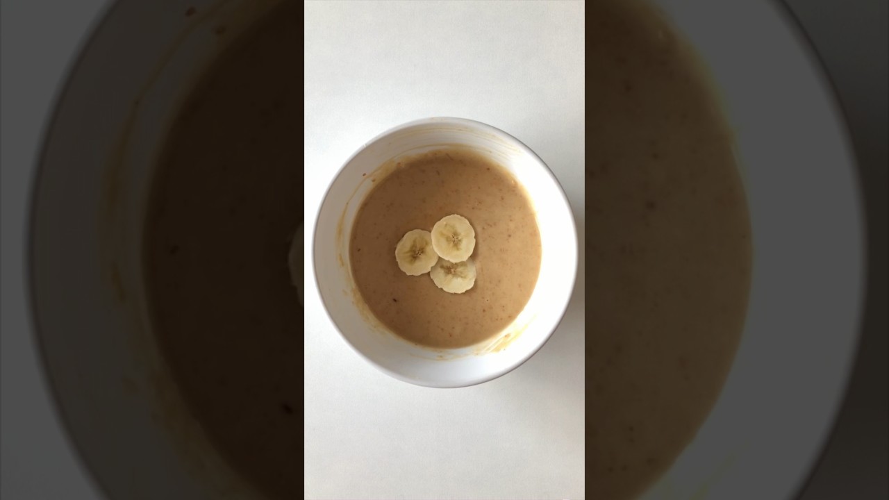 A favourite of mine, a banana & peanut butter protein pudding 🤍 #banana #peanutbutter #recipe