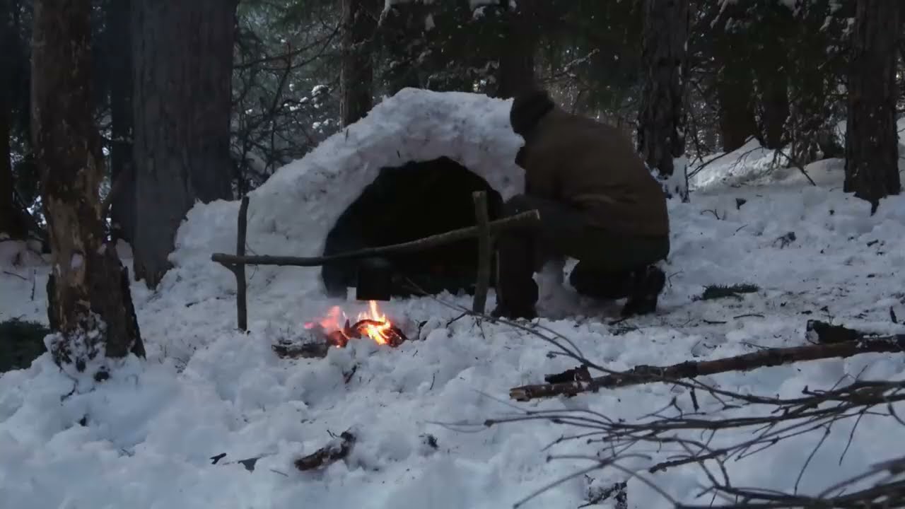 SURVIVOR SHELTER BUILDINGS DEEP IN THE WILDERNESS. PRIMITIVE TECHNOLOGY. BUSHCRAFT SKILLS