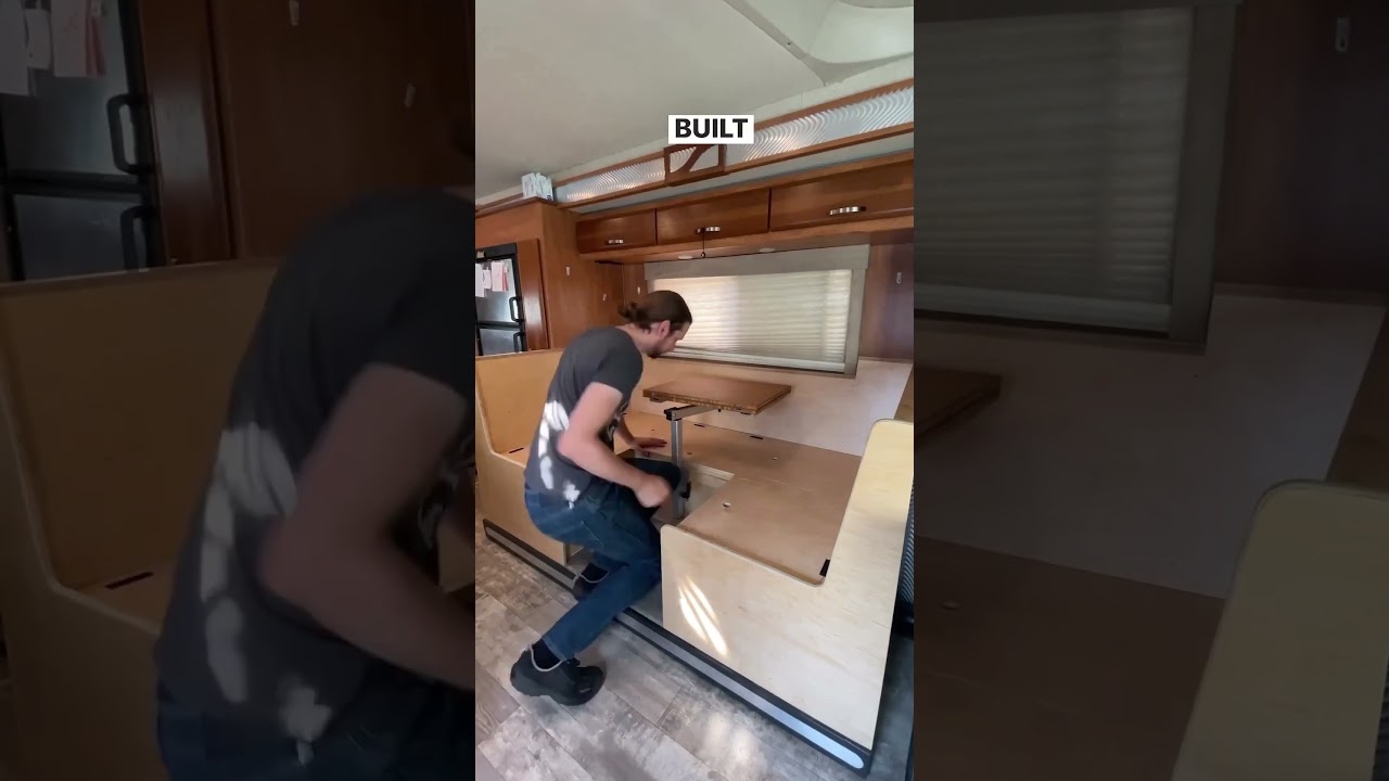 Upgrading a booth dinette in an RV! This one way comfier, prettier, and provides more storage 😄