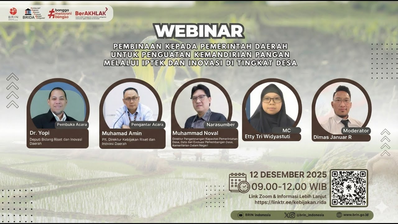 PEMBINAAN KEPADA PEMERINTAH DAERAH UNTUK PENGUATAN KEMANDIRIAN PANGAN MELALUI IPTEK DAN INOVASI