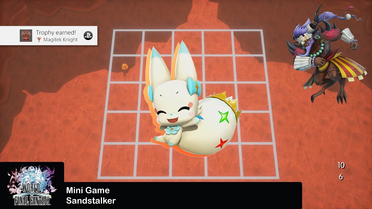 World Of Final Fantasy - Sandstalker Mini Game Magitek Knight Trophy