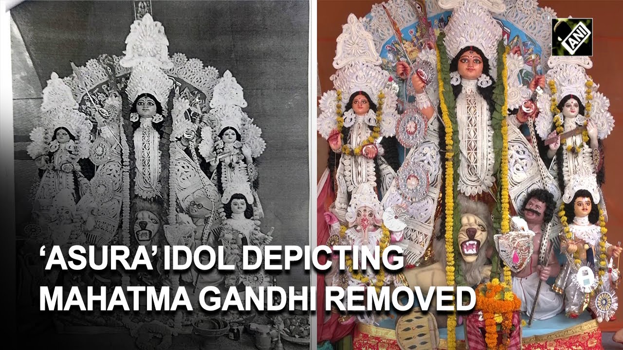 Kolkata: &lsquo;Asura&rsquo; idol depicting Mahatma Gandhi at Durga Puja Pandal removed