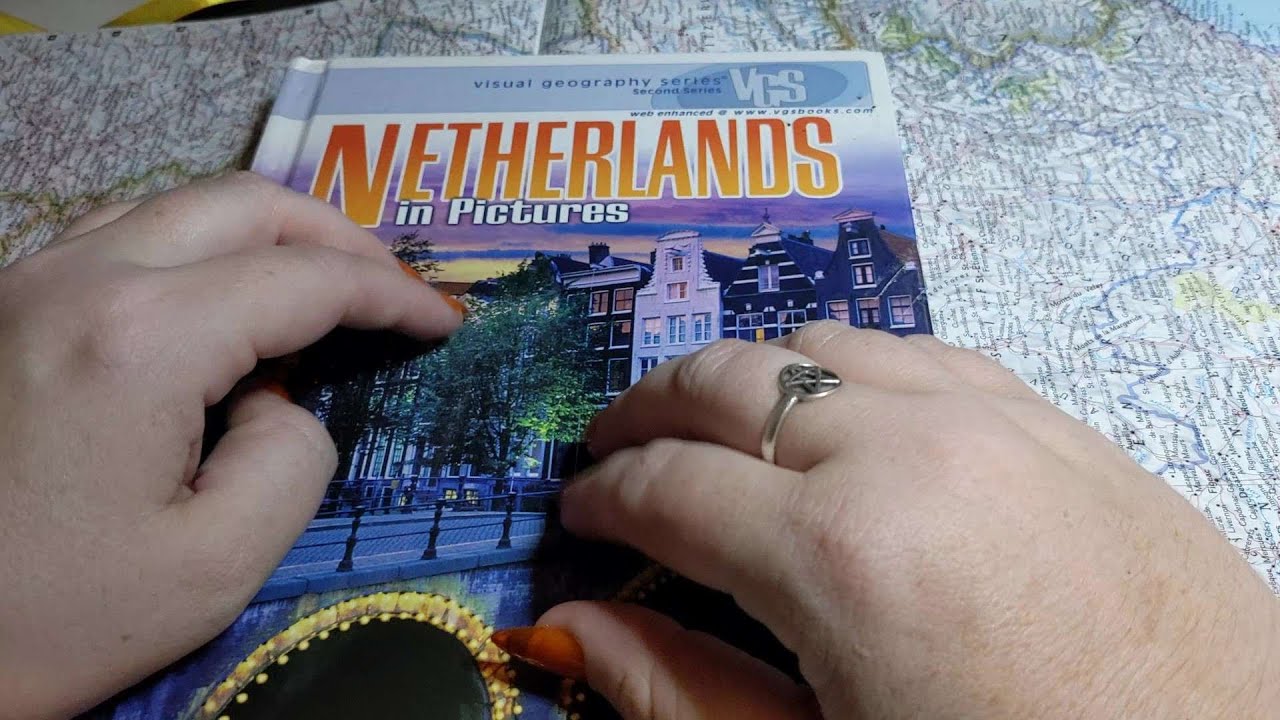ASMR ~ Whispered Facts about Netherlands ~ Page Turning Book Sounds