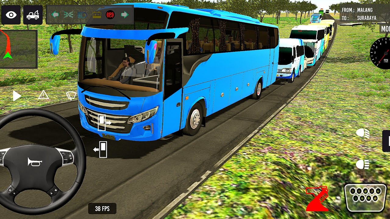 Indonesia Coach bus driving | Euro Bus simulator 2025 Anoride gameplay || LEVEL 54 MOGLI CTR